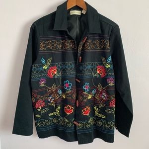 Marsh Landing Jacket Floral embroidery Sz M